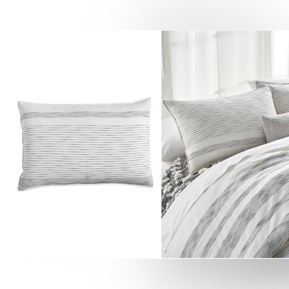 Dkny Bedding Dkny Donna Karan Pure Woven Ivory Black Stripe Standardqueen Sham New Poshmark